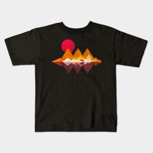 Wolf Lands - Abstract, Colorful, Landscape, Geometric Kids T-Shirt